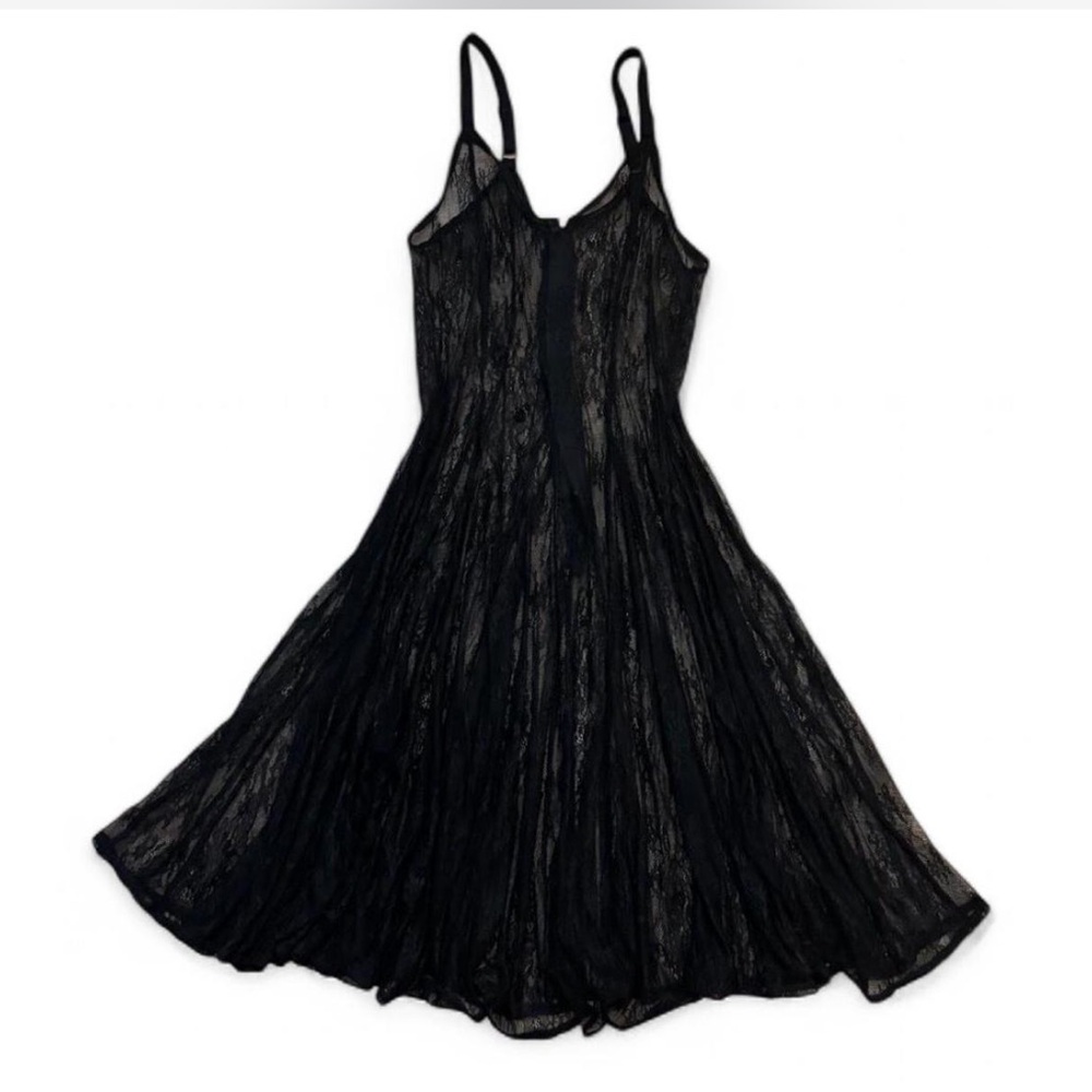 Vintage lace maxi slip dress